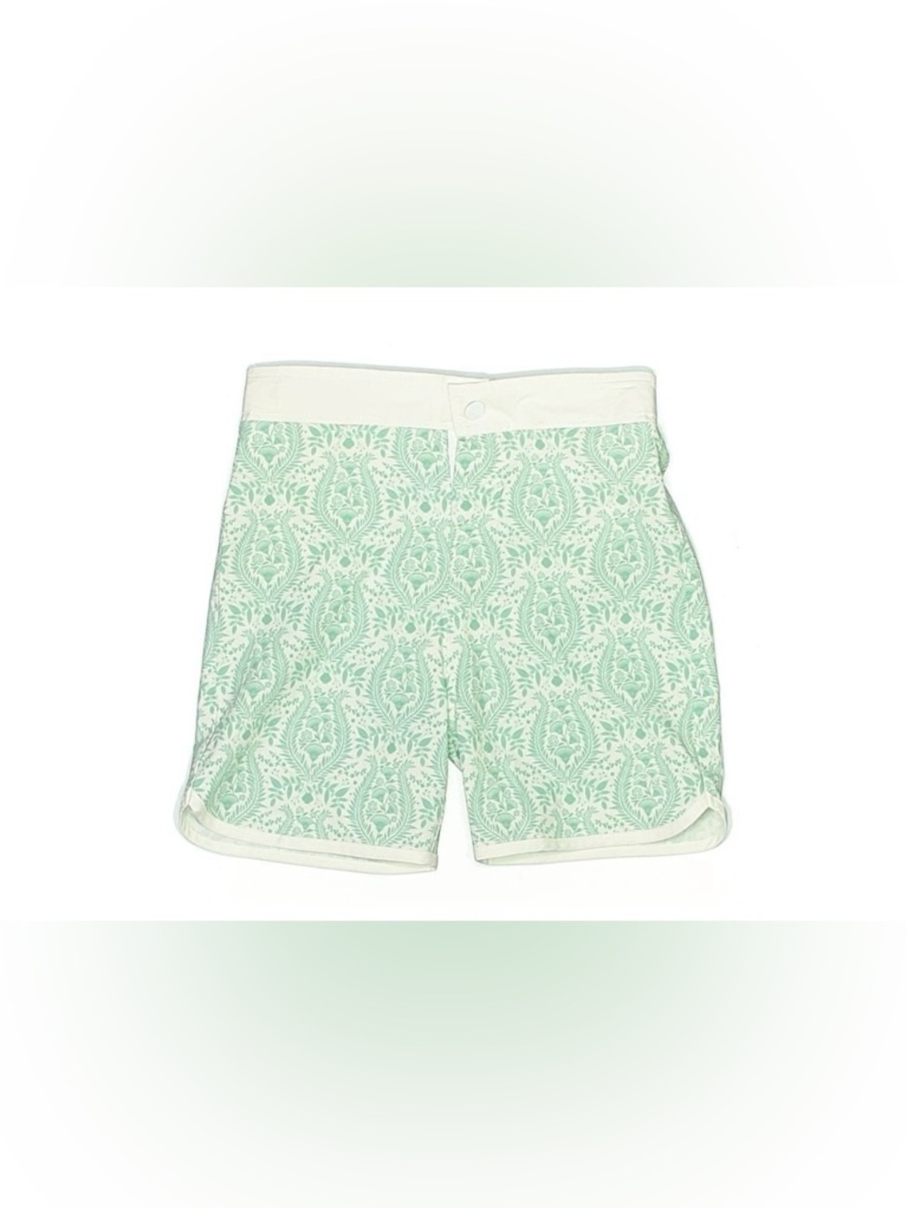Minnow boys abaco green paisley board shorts, size 9/10 EUC